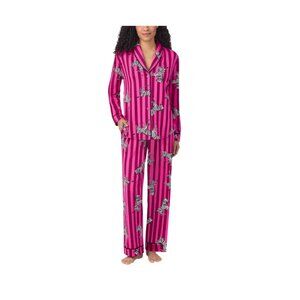 Room Service Pink Women's Shawl Collar Pajama Set NWT